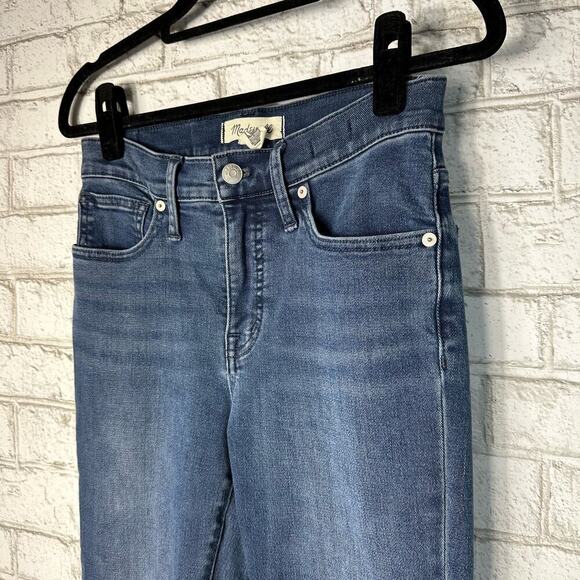 Madewell Jeans 9" Mid Wash Skinny Stretch Denim Pants Millis Dark Wash Blue 25 - Picture 3 of 8